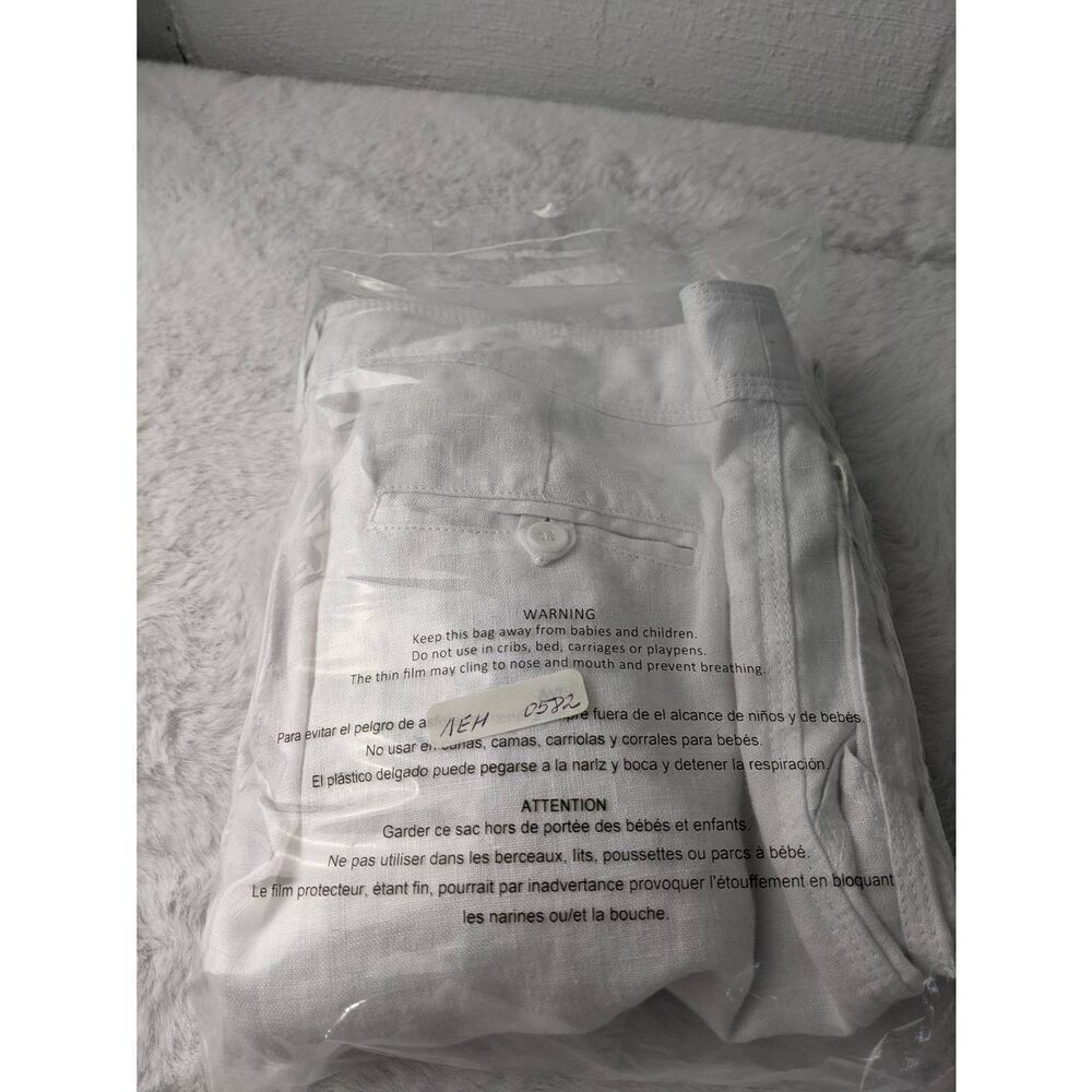 Tommy Bahama Aubrey fit Women’s White Linen Cropped Pants Sz 6 NWT - Picture 10 of 10